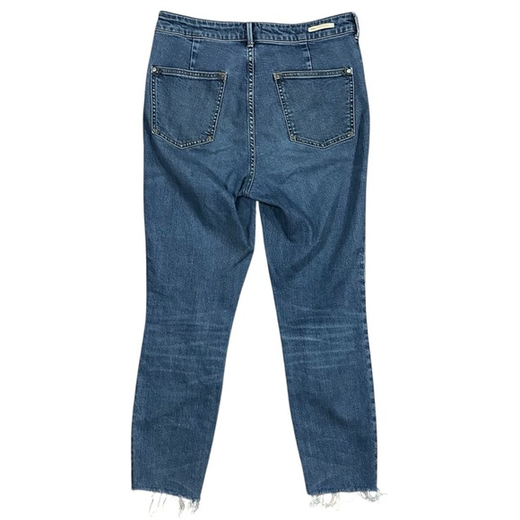 Pilcro and the Letterpress High Rise Skinny Raw Hem Jeans Cotton Denim Size 30 - Picture 2 of 10